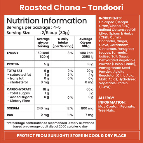 Jabsons Foods Tandoori Roasted Chana