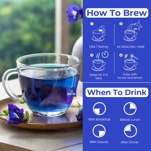 Blue Tea Butterfly Pea Flower Tea | 300 Teabags