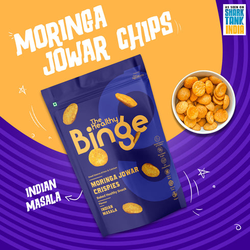 The Healthy Binge Moringa Jowar Chips| Indian Masala
