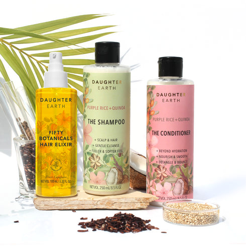 Daughter Earth Purple Rice + Quinoa The Shampoo & The Conditioner