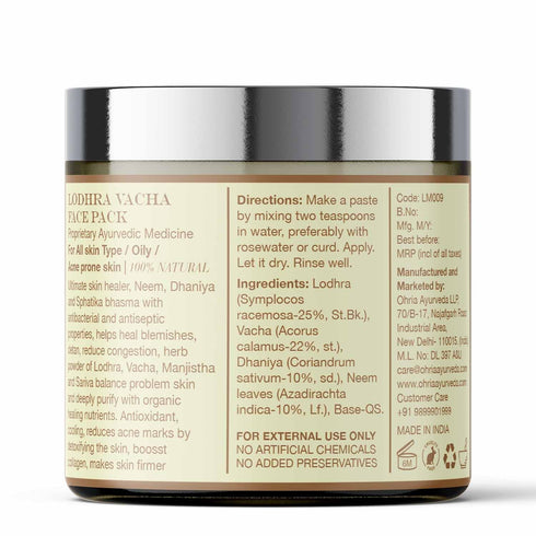 Ohria Ayurveda Lodhra Vacha Face Mask