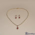 Timeless Double Ruby Drop Necklace Set