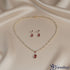Timeless Double Ruby Drop Necklace Set