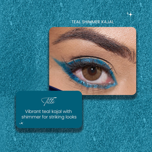 Parul Garg Beauty Titli - Teal Shimmer Bold Define Kajal