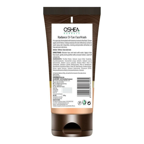 Oshea Herbals Radiance DTan Face Wash