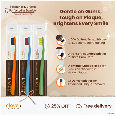 Clove Oral Care Ultra Soft Toothbrush