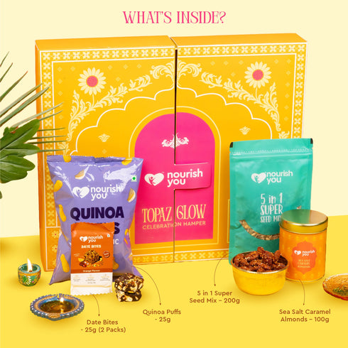 Nourish You Shagun Diwali Gift Hamper – Topaz Glow Box