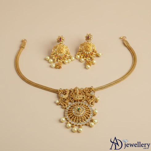 Traditional South Indian Style Necklace Set