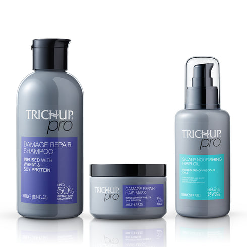 Vasuestore Trichup Pro Damage Repair & Instant Smoothing Hair Combo Set of 3 Shampoo 300ml Scalp Oil 100ml Mask