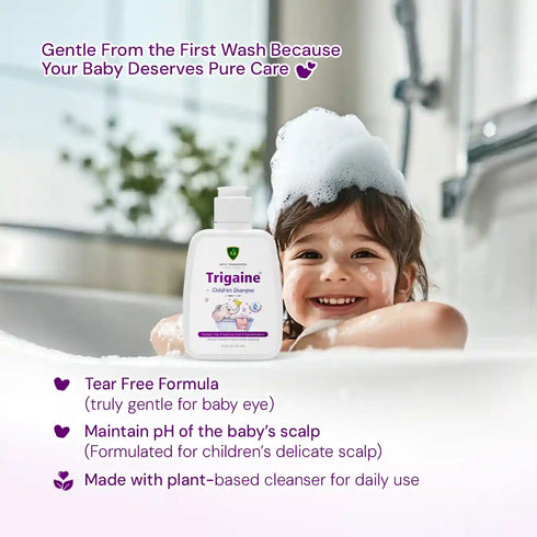 Trigaine tear-free children shampoo