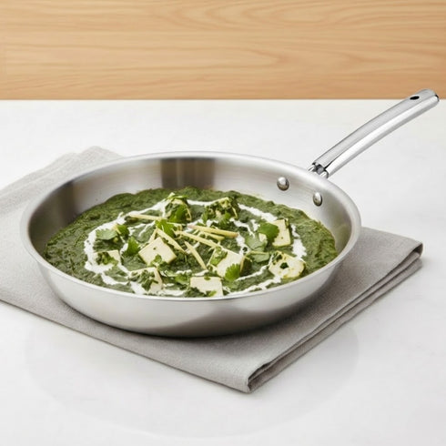 Vinod Doniv Titanium Triply Stainless Steel Fry Pan 26 cms Induction Friendly