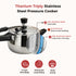 Vinod Doniv Titanium Triply Stainless Steel Pressure Cooker 5 Ltr Inner Lid Induction Friendly