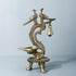 Samskara Home Twin Peacocks Brass Oil Lamp