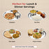 Vinod Stainless Steel Two Tone German Bogi Plate Set of 6 28.5 cm Lunch Plate Dinner Plate High Grade Stainless Steel Mirror Finish