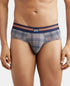 Jockey Cotton Elastane Printed Brief | Navy Print