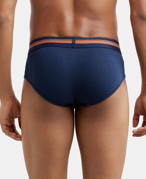 Jockey Cotton Elastane Printed Brief | Navy Print