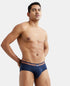 Jockey Cotton Elastane Printed Brief | Navy Print