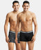 Jockey Cotton Stretch Printed Trunk with Ultrasoft Waistband | Black