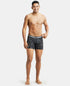 Jockey Cotton Stretch Printed Trunk with Ultrasoft Waistband | Black
