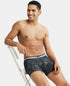 Jockey Cotton Stretch Printed Trunk with Ultrasoft Waistband | Black