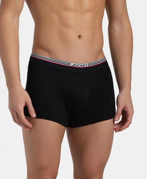 Jockey Cotton Ribbed Trunk | New Black