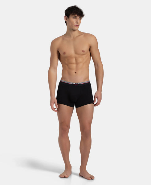 Jockey Cotton Ribbed Trunk | New Black