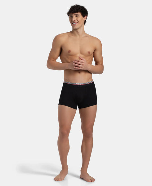 Jockey Cotton Ribbed Trunk | New Black