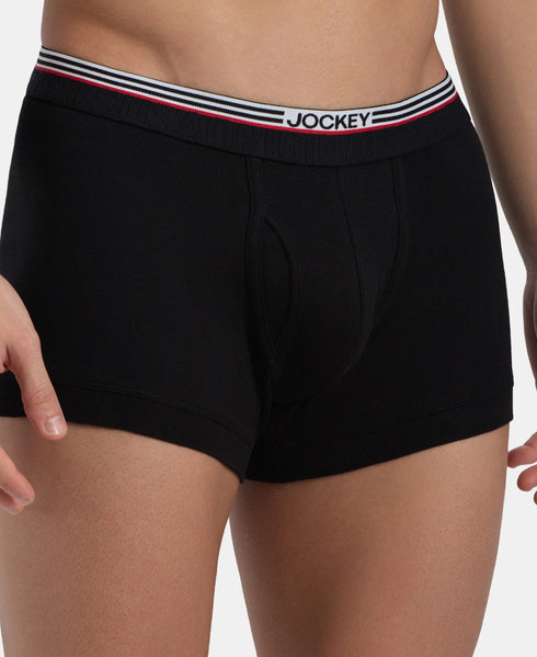 Jockey Cotton Ribbed Trunk | New Black