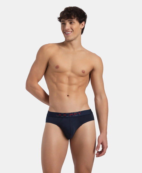 Jockey Stretch Solid Brief with Ultrasoft Waistband | Navy