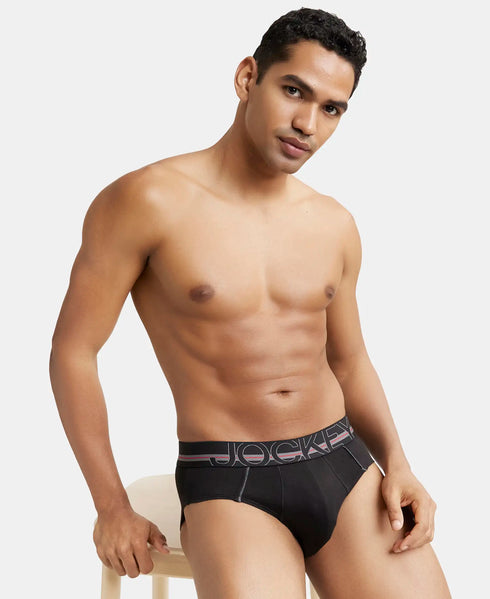 Jockey Cotton Solid Brief with Ultrasoft Waistband | Black | Pack of 2