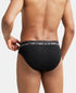 Jockey Cotton Rib Solid Brief with Ultrasoft Waistband | Black