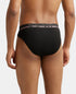 Jockey Cotton Rib Solid Brief with Ultrasoft Waistband | Black | Pack of 2