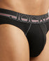 Jockey Cotton Rib Solid Brief with Ultrasoft Waistband | Black | Pack of 2