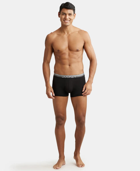Jockey Stretch Solid Trunk with Ultrasoft Waistband | Black