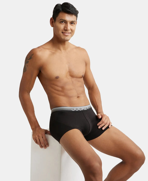 Jockey Stretch Solid Trunk with Ultrasoft Waistband | Black