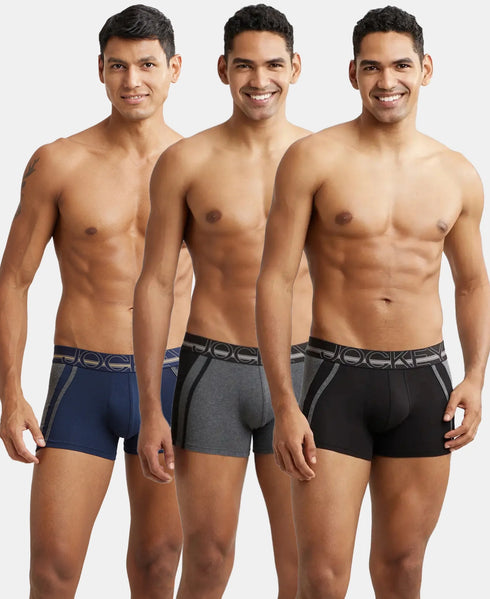 Jockey Solid Comfort Trunk Multi Pack | Navy Charcoal Black