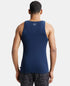 Jockey Pack of 3 Super Combed Cotton Rib Square Neck Gym Vest | Navy| Charcoal Melange And Black