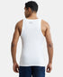 Jockey Super Combed Cotton Rib Square Neck Gym Vest | White | Pack of 2