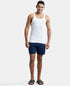 Jockey Super Combed Cotton Rib Square Neck Gym Vest | White | Pack of 2