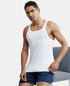 Jockey Super Combed Cotton Rib Square Neck Gym Vest | White | Pack of 2