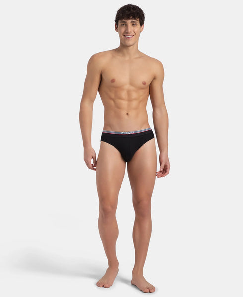 Jockey Cotton Solid Brief with Ultrasoft Waistband | New Black