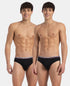 Jockey Cotton Solid Brief with Ultrasoft Waistband | New Black | Pack of 2