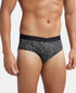Jockey Cotton Printed Brief with Ultrasoft Waistband | Black