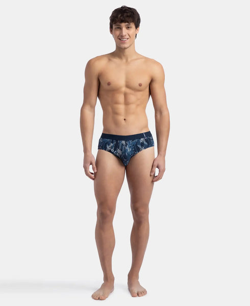 Jockey Cotton Printed Brief with Ultrasoft Waistband | Navy & Nickle | Pack of 2