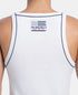 Jockey Super Combed Cotton Rib Square Neck Gym Vest with Graphic Print | White