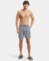 Jockey Super Combed Mercerized Cotton Woven Printed Boxer Shorts with Side Pockets | Nickel
