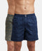 Jockey Super Combed Mercerized Cotton Woven Printed Boxer Shorts with Side Pockets | Navy & Burnt Olive (Pack of 2)