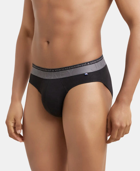 Jockey Ultrasoft Waistband Cotton Comfort Brief | Black