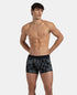 Jockey Cotton Elastane Stretch Printed Trunk | Black