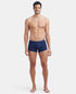 Jockey Cotton Elastane Stretch Stripe Trunk | Navy